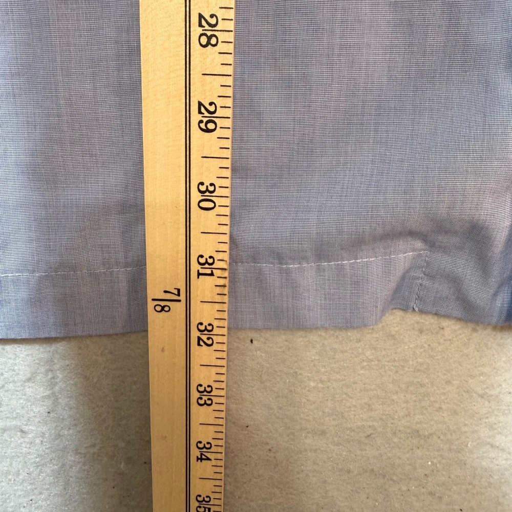 Brooks Brothers Short Sleeve Pajama Top XL Blue Cotton Wrinkle Resistant V-Neck - Picture 6 of 7